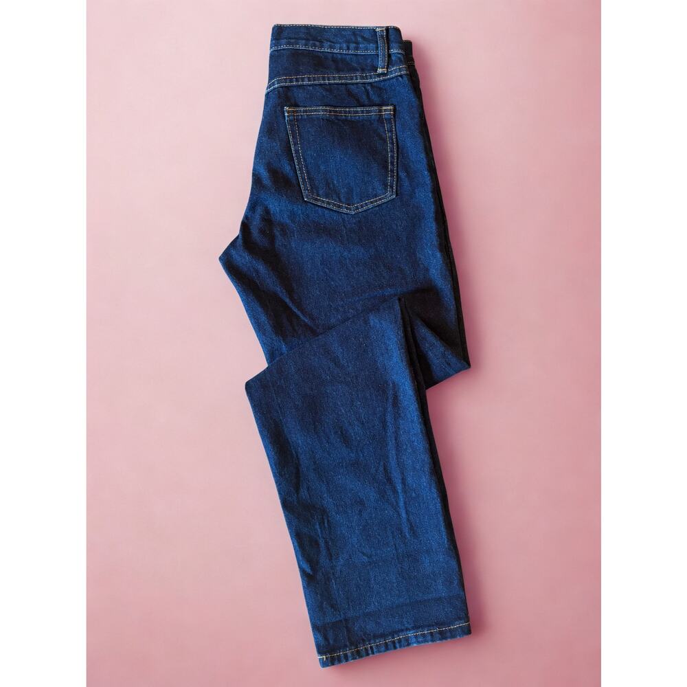 J. Galt Women’s Dark Wash Denim Jeans Size M | Mid Rise Straight Leg Blue Jeans